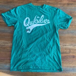 Size Medium Green Quicksilver Short Sleeve Tee , T-Shirt
